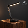 Suvigor™ Magnetic Wireless Charging LED Desk Lamp, 360° Rotating Multi-Functional Reading Light with Stepless Dimming