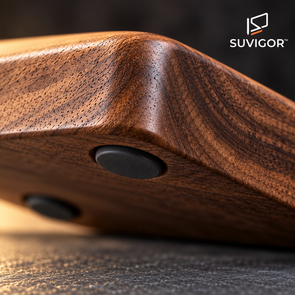 Suvigor™ Ergonomic Solid Walnut Keyboard Wrist Rest, Wooden Palm Rest Support for Mechanical & Gaming Keyboards