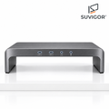 Suvigor™ Aluminum Monitor Stand Riser with USB Hub, Ergonomic Desktop Organizer & Screen Holder for PC/Laptop