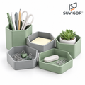 Suvigor™ Magnetic Modular Desk Organizer Set, Stackable Interlocking Desktop Storage Trays with Strong Magnets for Office Supplies & Stationery