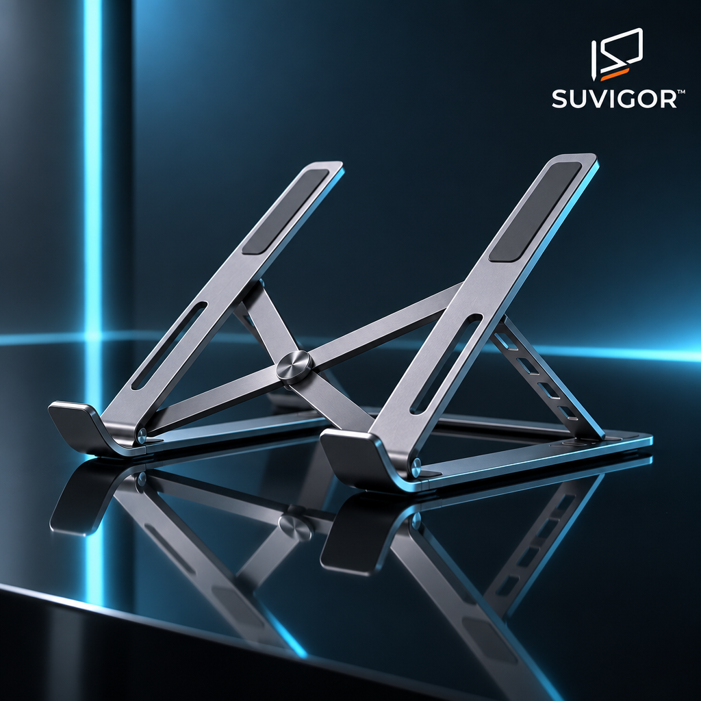 Suvigor™ Modern Magnetic Foldable Laptop Stand | Ultra-Slim Portable Desktop Riser