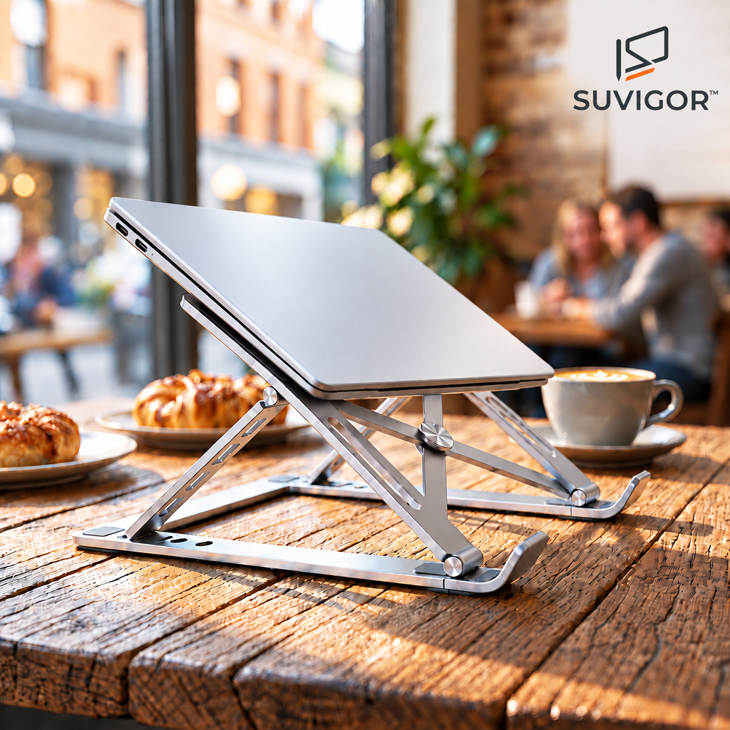 Suvigor™ Modern Magnetic Foldable Laptop Stand | Ultra-Slim Portable Desktop Riser