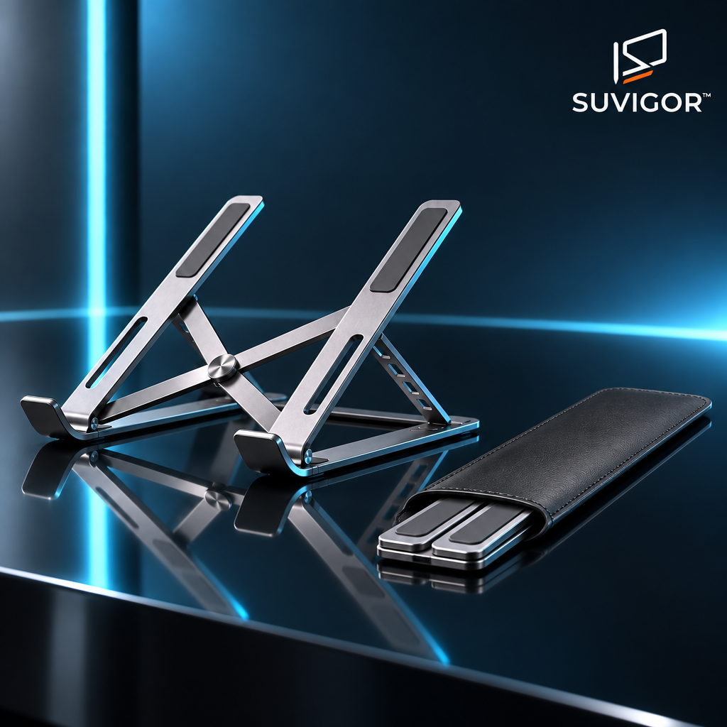 Suvigor™ Modern Magnetic Foldable Laptop Stand | Ultra-Slim Portable Desktop Riser